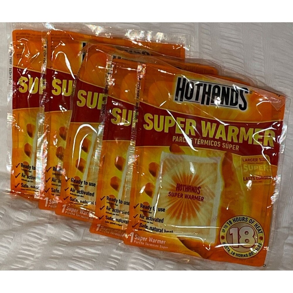 HotHands HH1  Super Warmer 10 Pack Air Activated Hand Body Warmers 18 Hour Heat